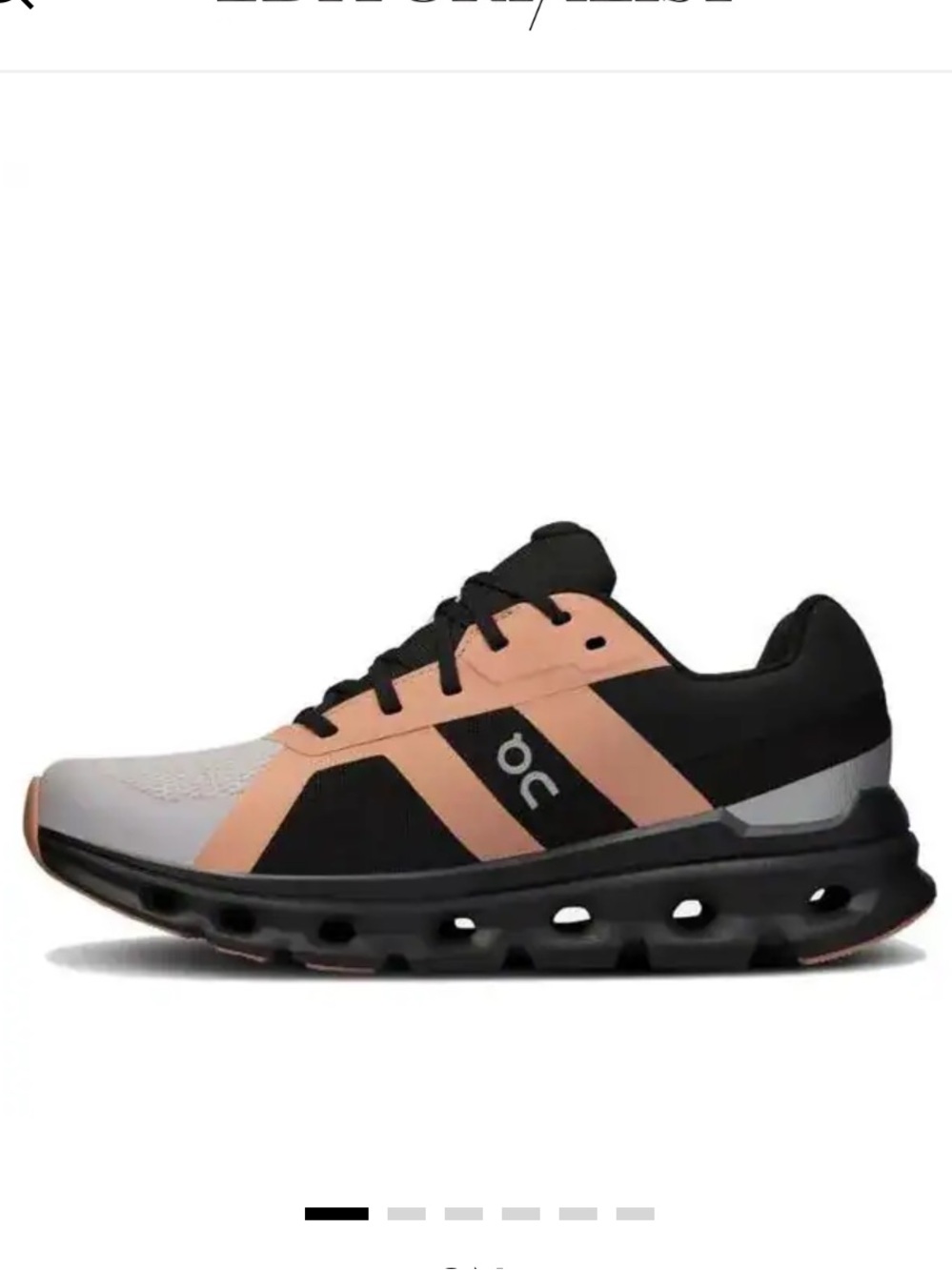 On Running cloudrunner waterproof  in Light Gray and Peach